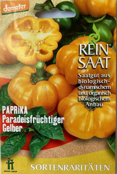 Paprika Paradeisfrüchtiger Gelber - ReinSaat Saatgut - Demeter aus biologischem Anbau